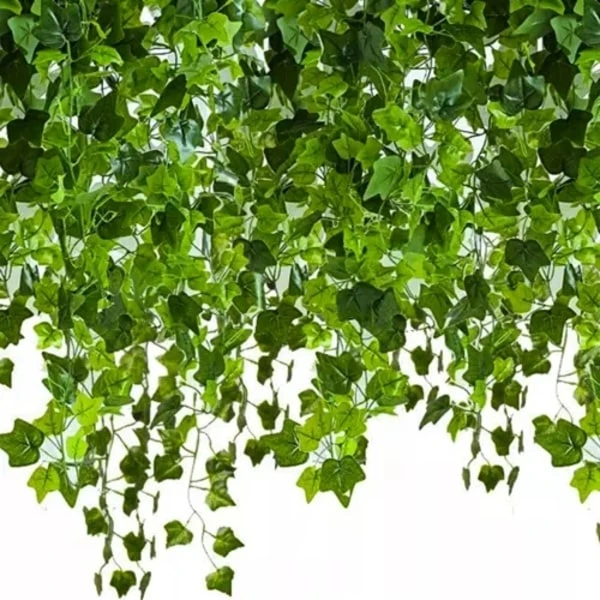 Guirlanda de Hera/folhas 25 Metros Comprimento, 2 Metros de Comprimento, Verde BRILVIBERA