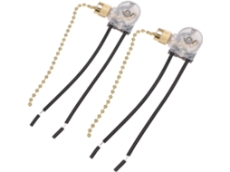 Correntes De Acionamento Para Ventilador De Teto E Luminária, Interruptor De Parede De 2 Posições, Acabamento Em Bronze, 2 Peças Gokoco