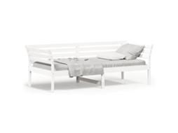 Sofá Cama Sem Colchão em Madeira de Pinho Maciça Branco 80x200 cm MAISON EXCLUSIVE