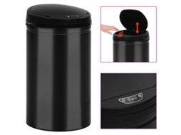 Vidaxl Caixote Do Lixo Com Sensor Automático 40 L Aço Carbono Preto