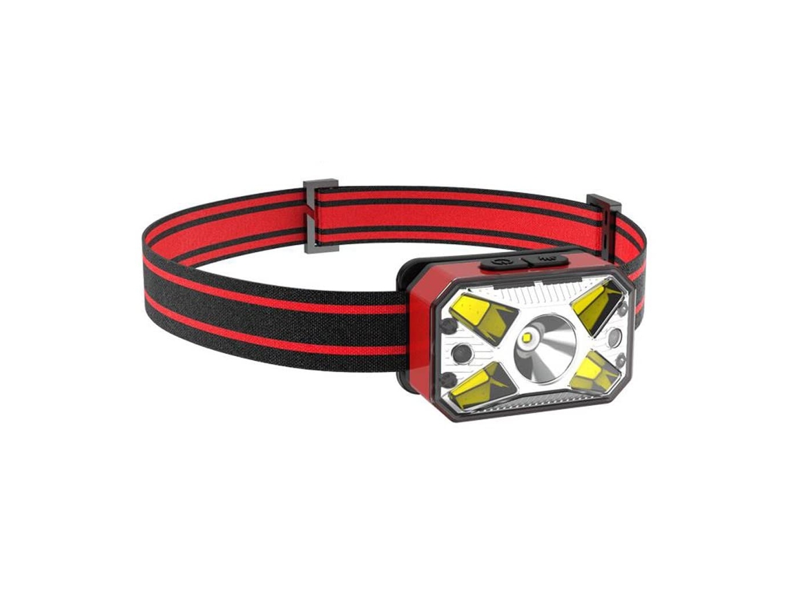 Farol De Indução De Bateria De Lítio Led Ao Ar Livre Luz Forte Tocha Montada Na Cabeça Tipo-c Recarregável Farol De Pesca Selvagem (vermelho