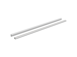Vidaxl Viga De Closet 2 Pcs Prateado 764 X 15 X 29 Mm Liga De Alumínio
