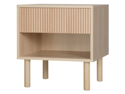Mesa De Cabeceira Com Gaveta E Prateleira Aberta Estilo Moderno Para Quarto 47x47x50 Cm Madeira