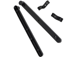 Trilho De Porta Oculto, 2 Peças, Plástico Preto, Corrediça De Ferro Para Armário