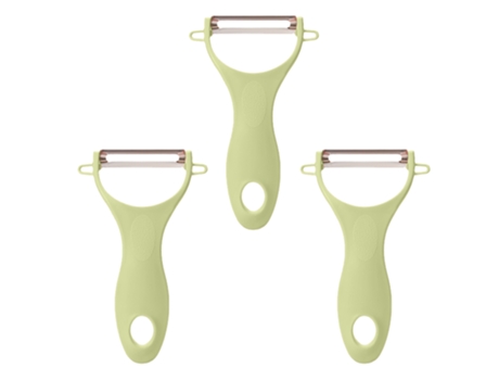 Ferramenta Faca para Descascar Frutas de Melão Multifuncional 3 Peças Descascador Legumes Verde Nórdico Cortador Aço Inoxidável Batatas UISAVE