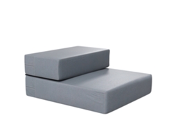Escada De Dois Degraus Dobrável Com Tapete, Cor Cinza, L45 X W39 X H20 Cm Para Companheiros De Lar