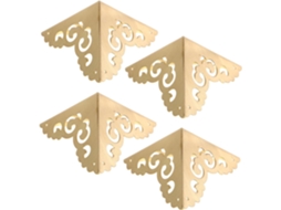 Homoyoyo Conjunto De 4-protetores Canto Metálicos Decorativos Para Portas, Estilo Antigo, Para Caixas De Madeira E Joias