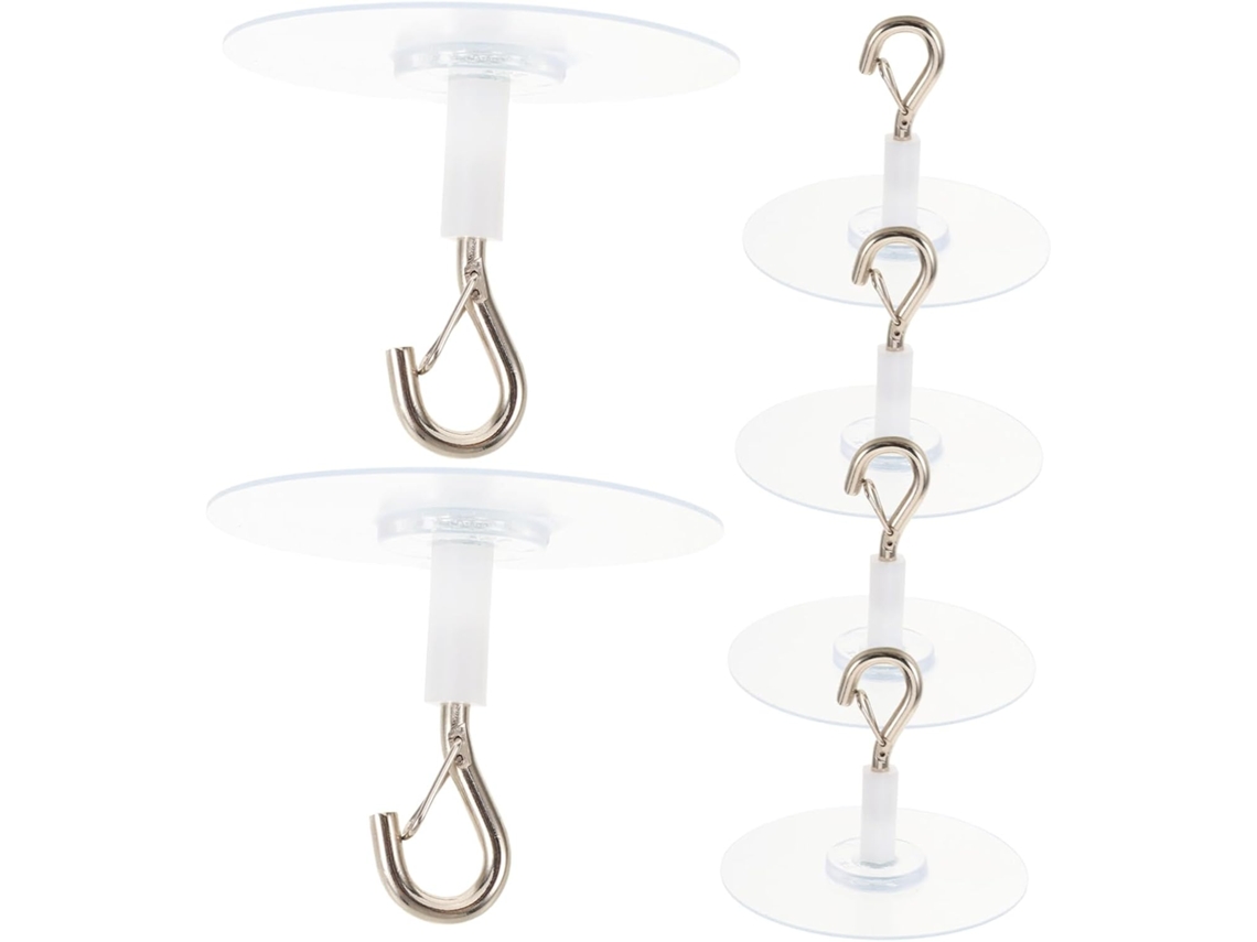 Ganchos Adesivos Para Cama, 6 Unidades, Base De 6, 5cm Para Fixação Sem Danos, Suporte Para Mosquiteiro Em Quartos E