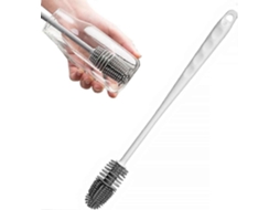 Escova De Silicone Macia Com Cabo Longo Para Limpeza De Mamadeiras E Copos (branca)