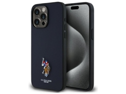 Capa Para Iphone 15 Pro Max 6.7 Da U.s. Polo Association, Marinho Bordado Dh