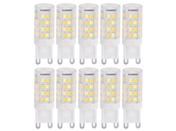 10pcs Lâmpada Led G9 220v cerâmica dimmable 3 cores | S/MARCA