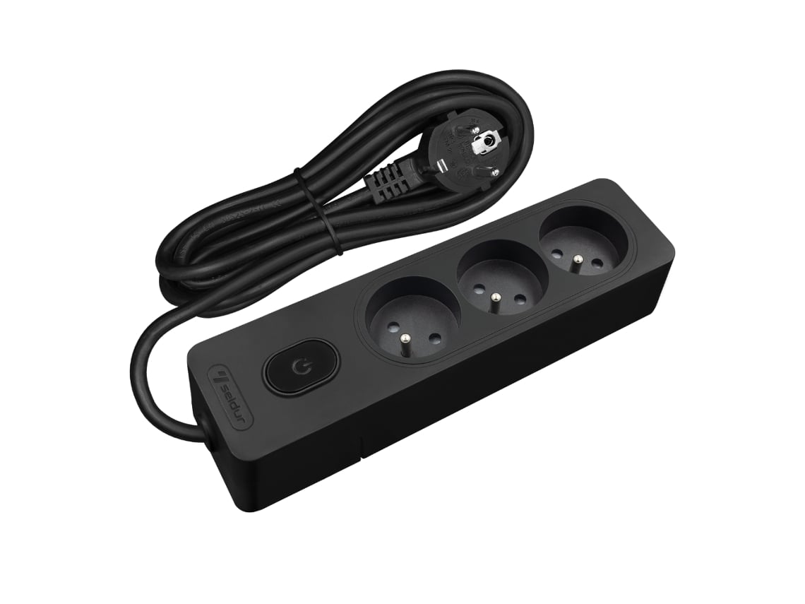 Extensão Eléctrica SELDUR G3Fu22B 3 Tomadas + Interrutor Usb A+C Carregamento Standard 12W Branco Cabo de 2M