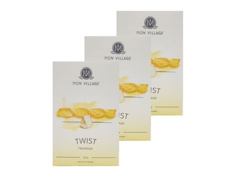 Lote 3x Twist Aperitivos Queijo Mon Village Caixa 100g Mon Village
