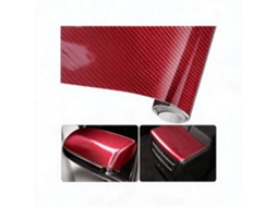 Película Adesiva 6d À Prova Dágua para Carro Pvc, 30x200 Cm para Motocicletas e Automóveis HENTEN HOME Vermelho