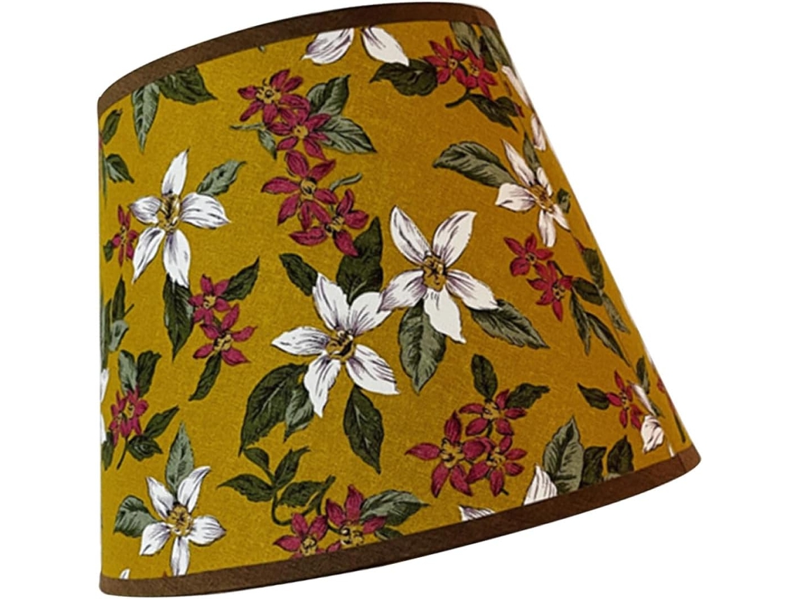 Abajur De Mesa Em Tecido Delicado Estilo Vintage