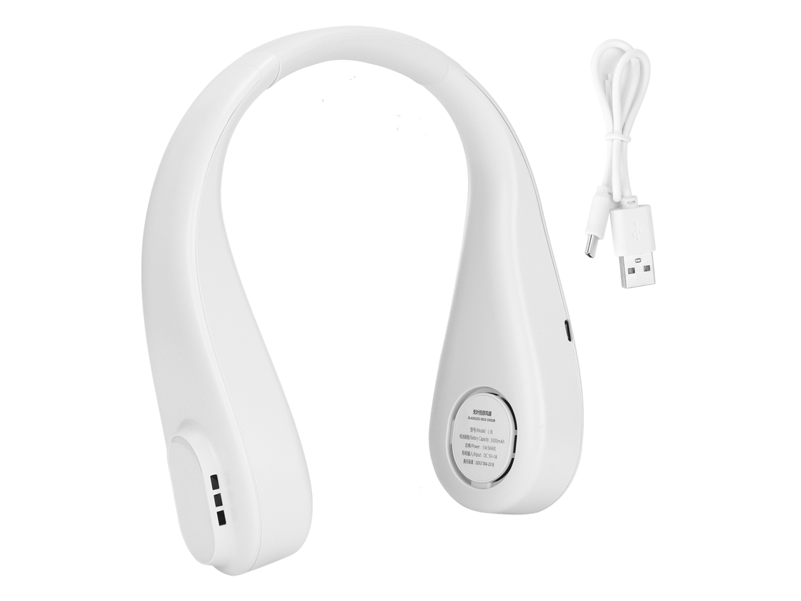 Aetheria ventilador de Pescoço Sem Lâminas Portátil Rechargeável Mini para Esportes Ao Ar Livre Branco