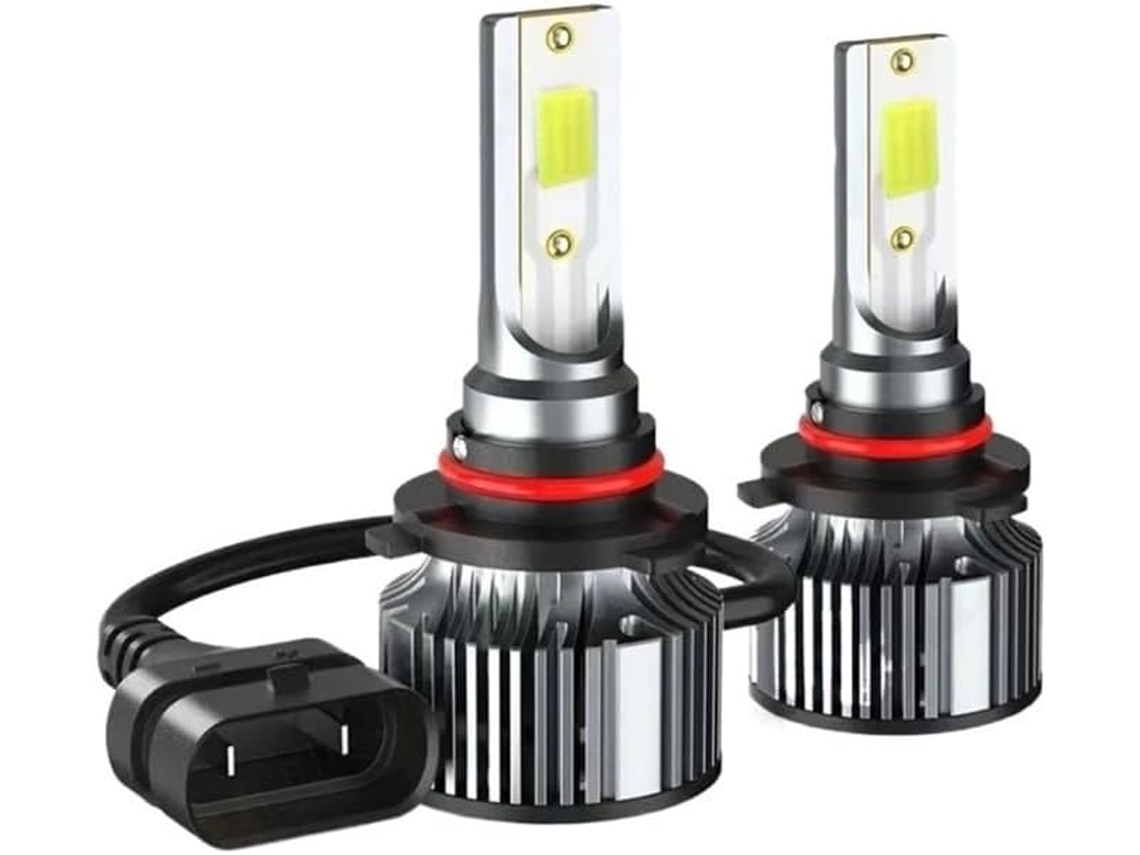 Conjunto De 2 Faróis Brancos Para Automobilismo Com Ventoinha Refrigeração Encaixe Universal