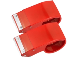 Dispensador Portátil De Fita Adesiva, 2 Peças, Vermelho Ferro