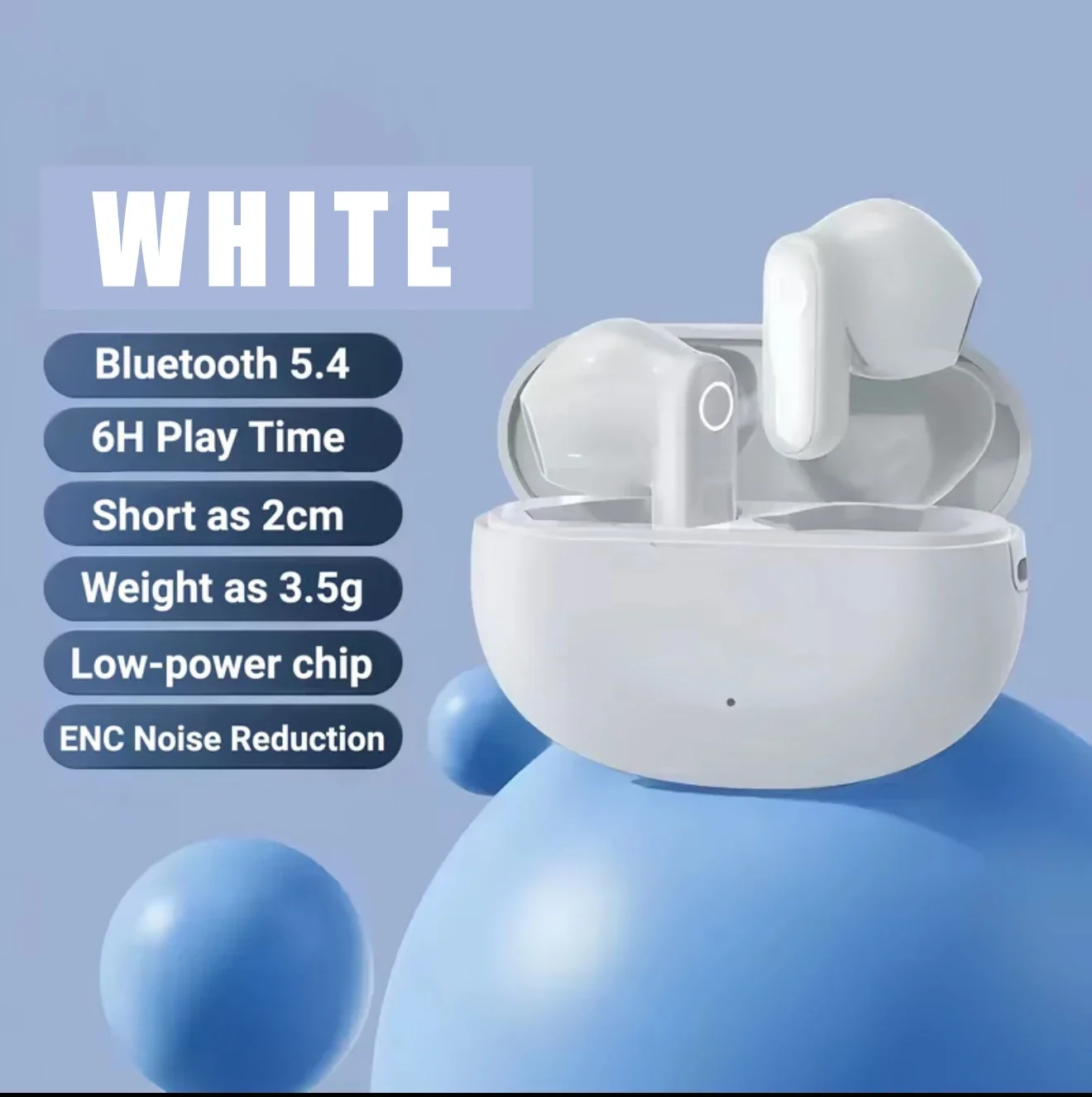 Fones De Ouvido Sem Fio Tws Com Cancelamento De Ruído Bluetooth (branco)