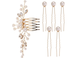 Pente De Cabelo De Noiva Com Strass Branco, Feito À Mão, Design Vintage Elegante.
