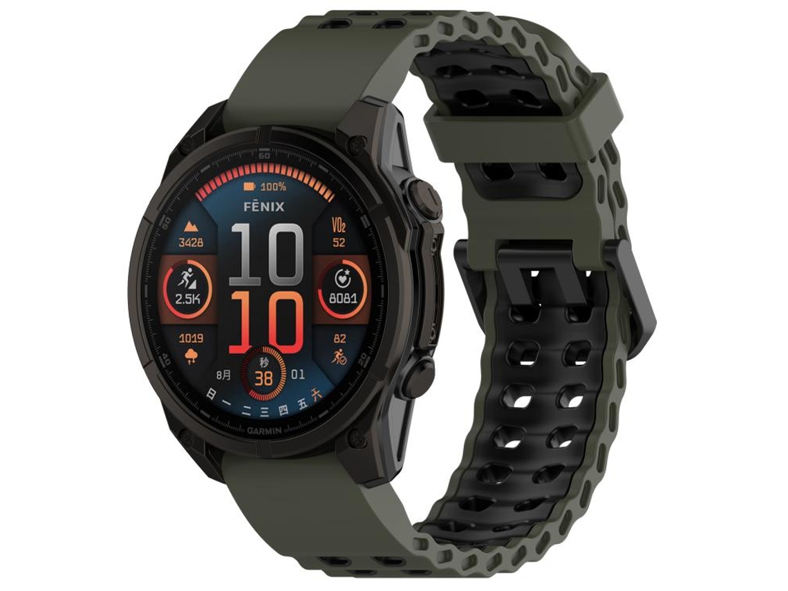 Pulseira Para Garmin Ocean (26mm) - Silicone Bicolor - Fivela Dupla