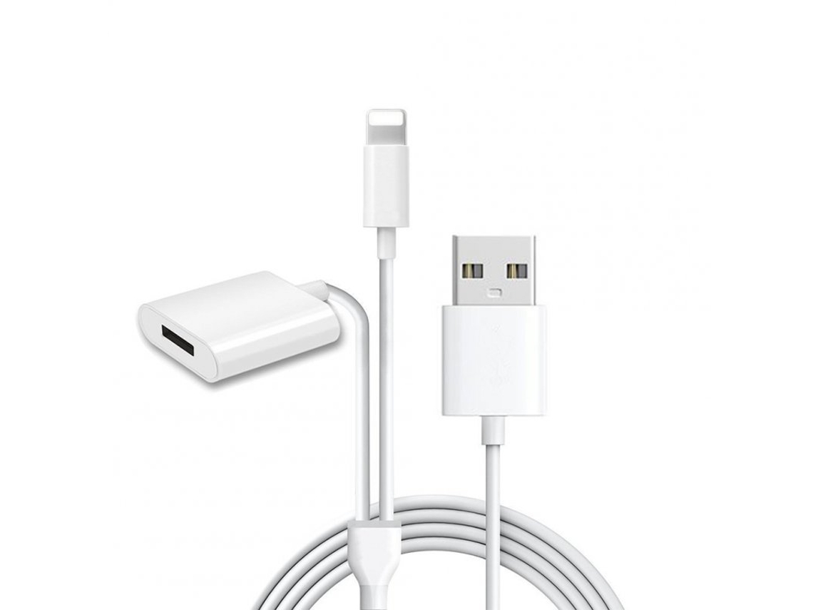 Carregador ZRUXE Carregador ZRUXE de Função 2 em 1 para Adaptador Apple Pencil para iPhone e Ipad Pro Branco