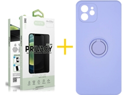 Capa + Película para iPhone 11 ACCETEL Roxo Lilás