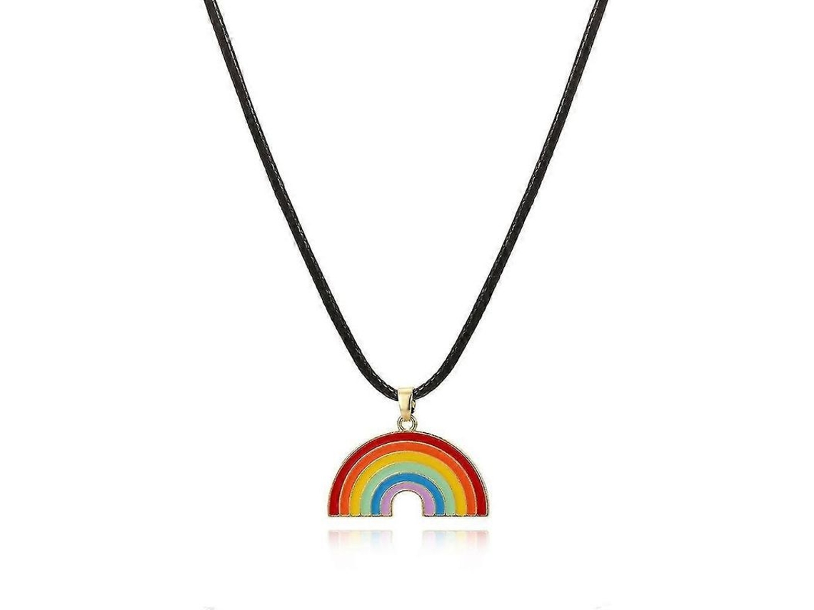 2026 collares de Pingente Arco íris Doce e Fashion com Pérolas e Fio para Festas e Presentes
