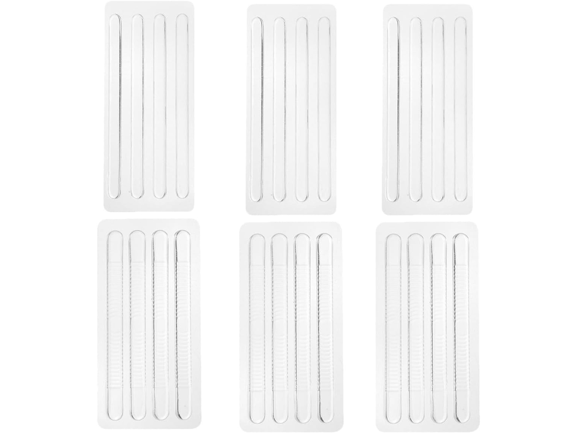 24 Peças De Protetores Calcanhar Silicone Transparente
