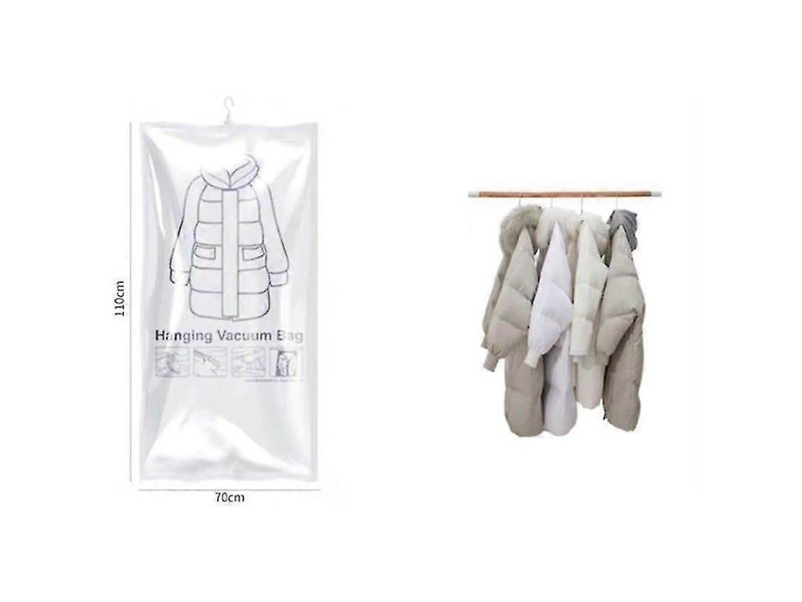 Conjunto De 6 Sacos Armazenamento A Vácuo Para Roupas Com Gancho Pendurar