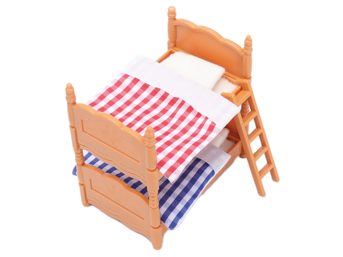 Cama De Bicama Para Muñecas Com Escada, Móvel Mini Plástico Para Casa De Bonecas