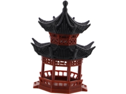 Pequena Figura de Pagode em Resina, Decoração de Micro paisagem Asiática para Bonsai e Aquários, Figura Compacta para CHABERLU