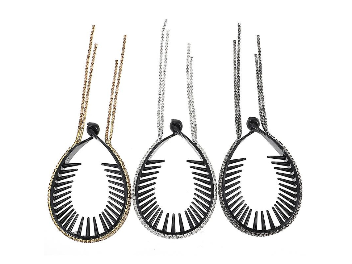 3pcs Clipe De Coque De Cabelo Allinless