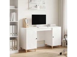 Vidaxl Mesa Branco Brilhante 142,5 X 50 X 75 Cm Derivados De Madeira
