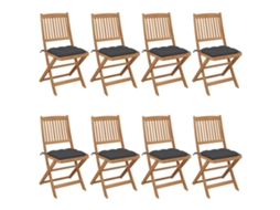 Folding Chair, Folding Chairs Vidaxl Antracite Madeira (n/a)
