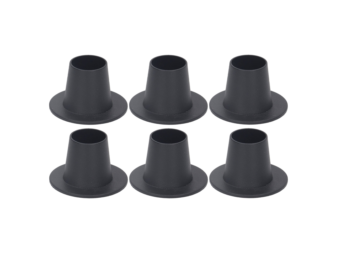 Suporte para Velas Taper Preto Ferro Mate 6 Peças
