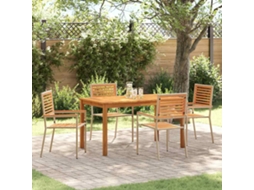 Vidaxl Conjunto De Jantar Para Jardim 5 Unid. Bege
