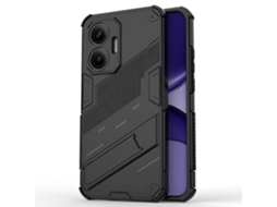 Capa De Tpu À Prova De Choque Com Suporte Para Xiaomi Poco F7 5g E Redmi Turbo 4 Pro 5g, Preta