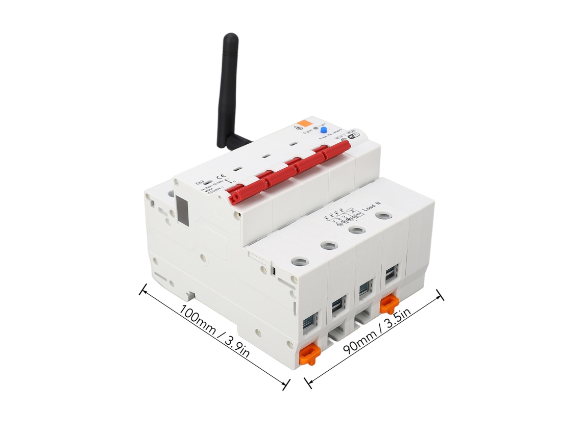 Laxiscreed Disjuntor Wifi Com Proteção Contra Fugas E Controlo Remoto Para Casa Inteligente