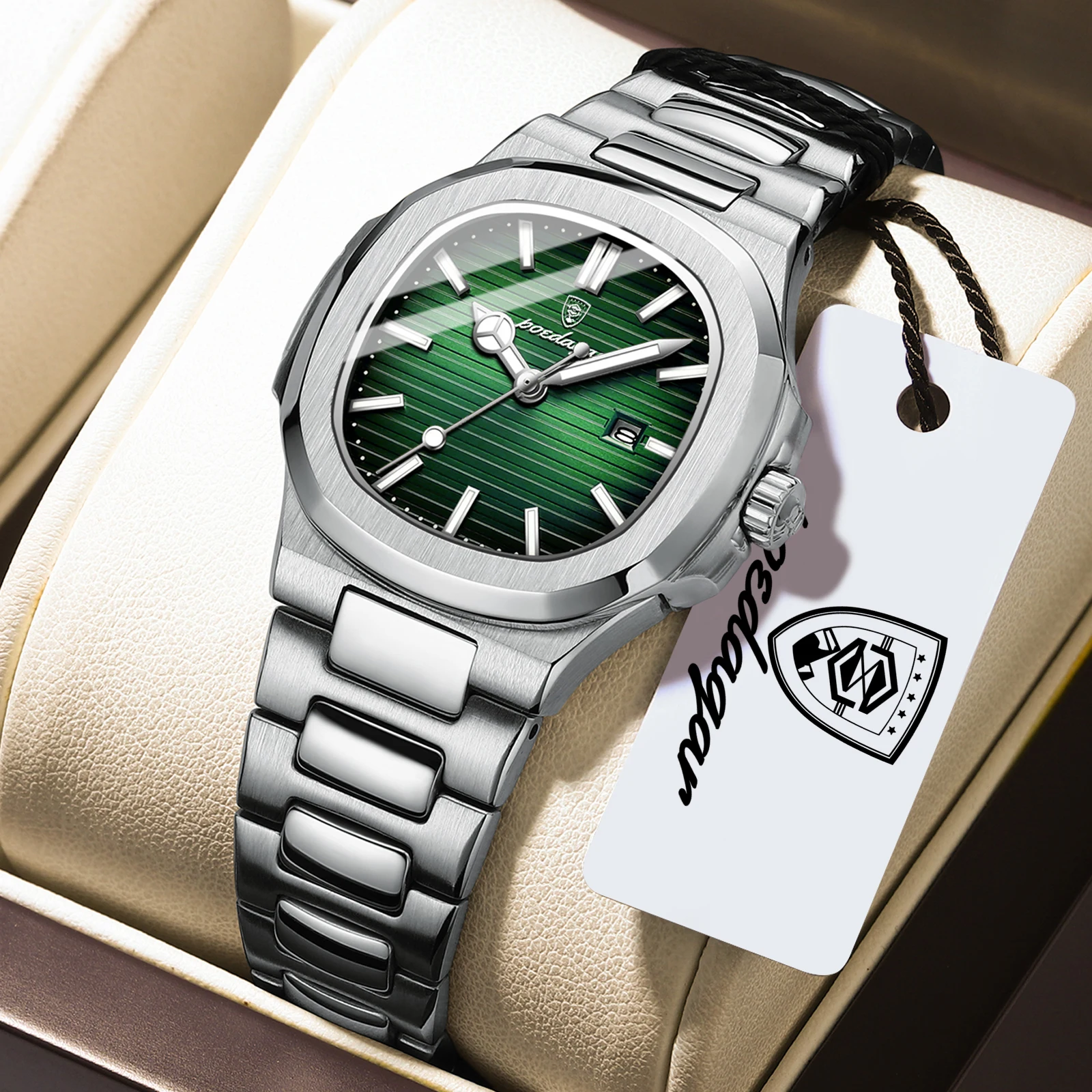 (Verde Roxo) Relógio Feminino Elegante, À Prova D'água, Com Dados Luminosos, Relógio de Pulso Feminino Moderno