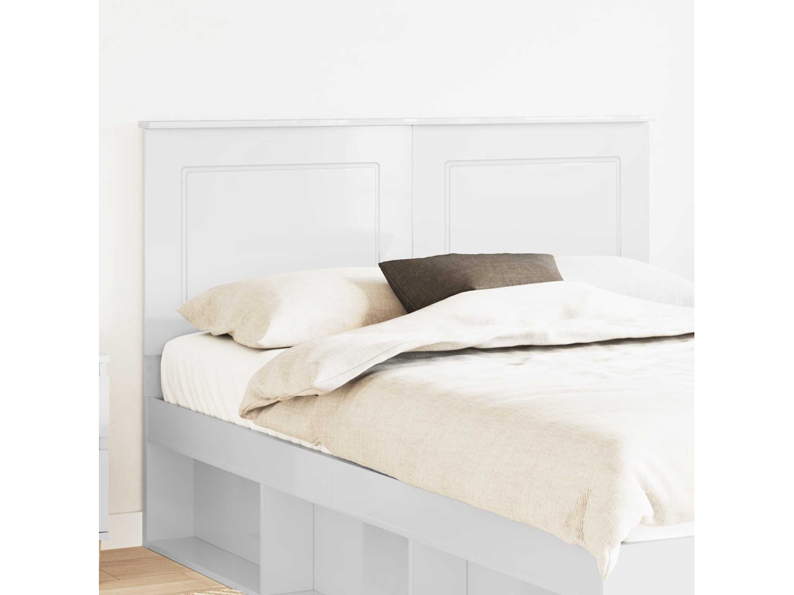 Vidaxl Cabeceira Branco Brilhante 100 Cm Madeira Engenheirada