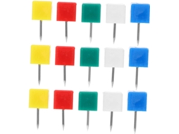 Tachinhas Luxshiny Para Mapas, Cores Sortidas, Plástico E Aço, 100 Unidades Em Lata, Cabeça Quadrada, Ideais Para