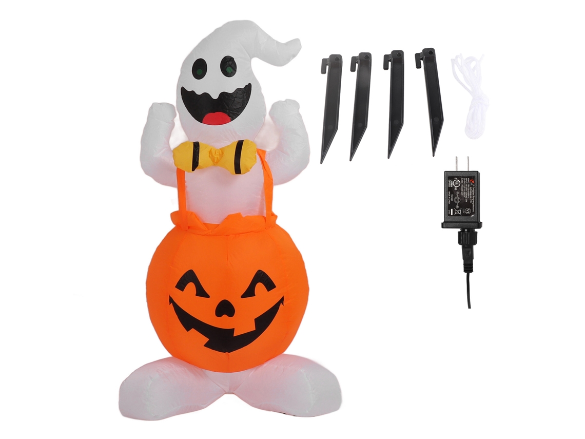 Decoração De Halloween Com Fantasmas Infláveis Laxiscreed, 5ft, Led, À Prova D'água Para Jardim E Interior