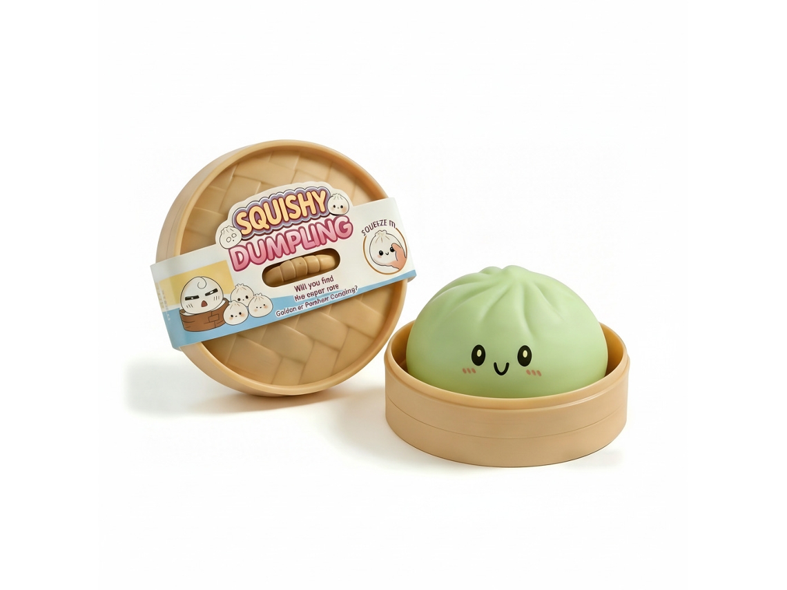 Dumplings Squishy, Dumplings Squishy Surpresa, Brinquedo para Apertar Sensorial com Bolso Gigante a Vapor, Verde YUYSAN
