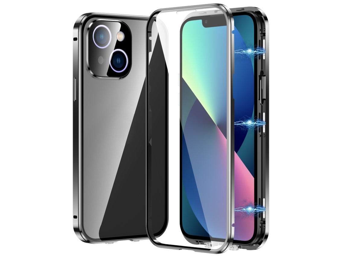 Capa De Vidro Temperado Hd Para Iphone 13 - Fecho Magnético Duplo