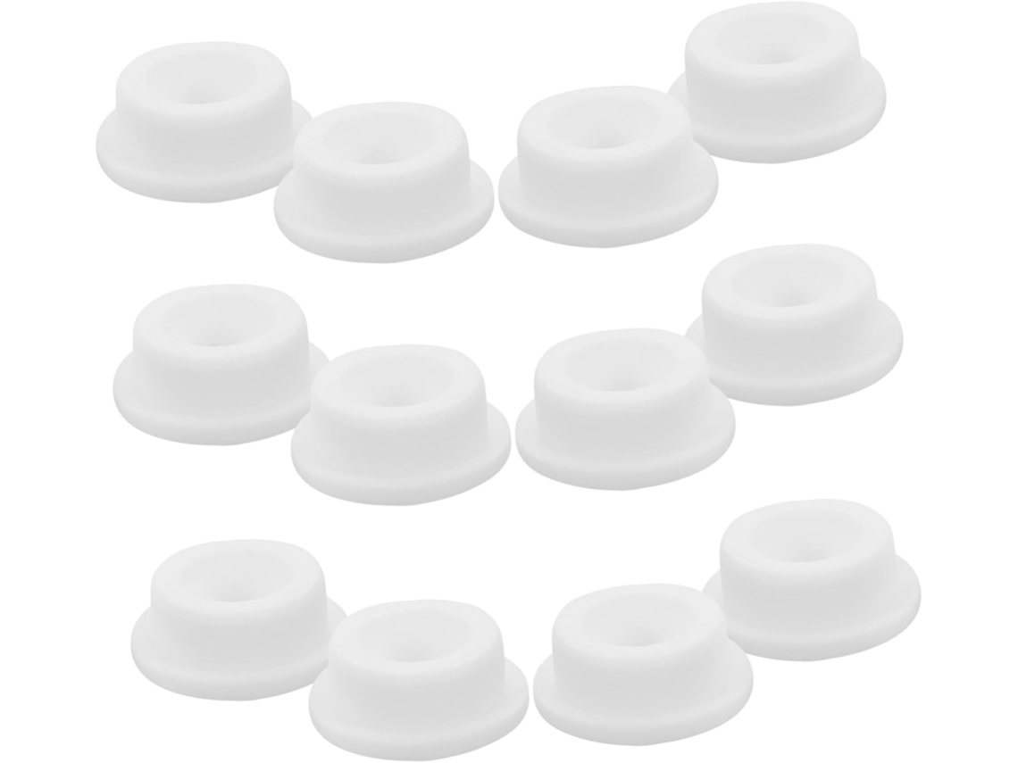 Conjunto De 12 Rolhas Redondas Silicone Com Extremidades Abertas, À Prova D Água E Poeira, Em Formato De T, Coloridas