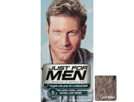 Coloração Cabelo Just For Men Castanho Claro Sem Amônia 2 X 30 Ml 5 Min