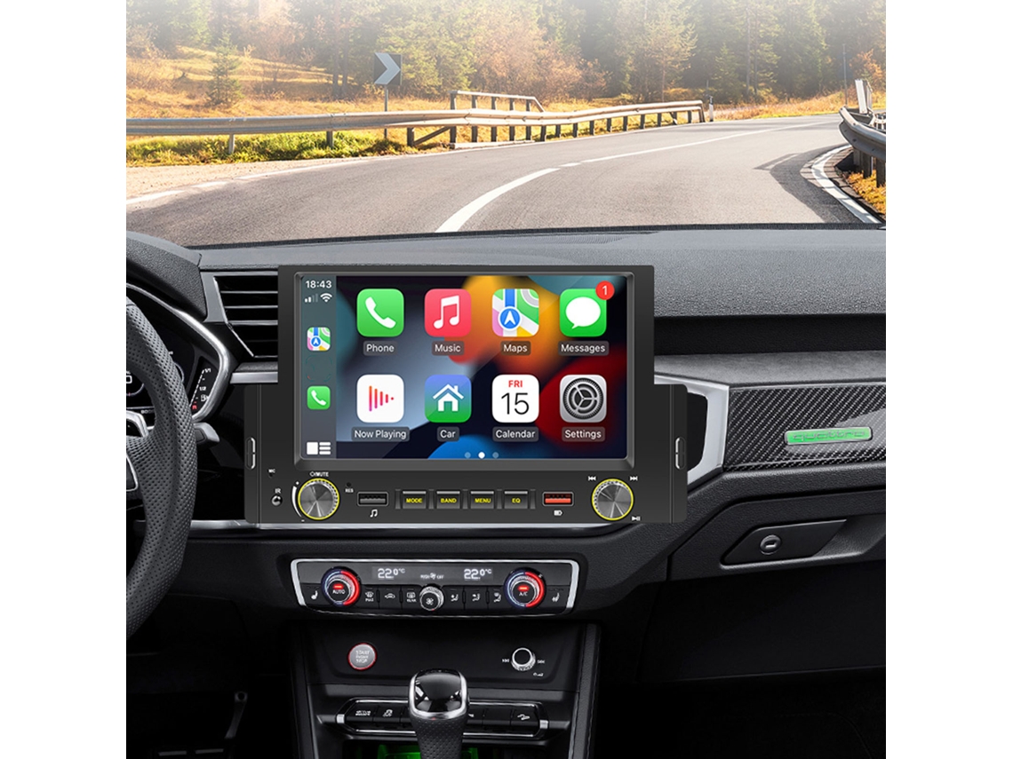 Danu player Multimídia de Carro 6.2 Polegadas com Carplay Fio, Android Auto, Câmera Ré 12 Led e Bluetooth 5.1