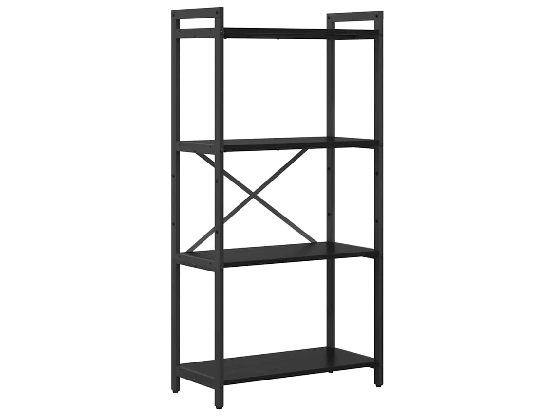 Estante de Madeira Processada Carvalho Preto com 40x30x85 cm (MAISON EXCLUSIVE)