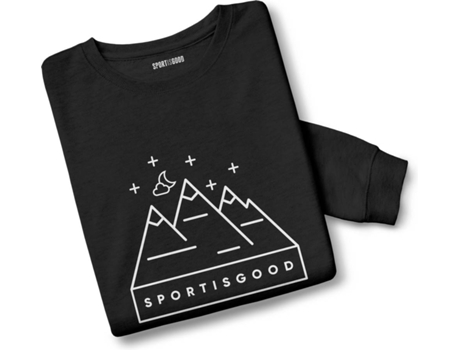 Camisola para Homem SPORT IS GOOD Sportisgood Preto para Esqui (L)